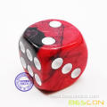 16mm Gemini Pipped D6 Dice Round Corner Two Tone 6 Sided Dice MTG Dice for Board Game RPG DND Yahtzee or Math Learning